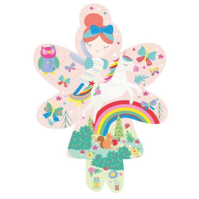 Floss & Rock 20 Pc Shaped Jigsaw Puzzle Rainbow Fairy - Image 2
