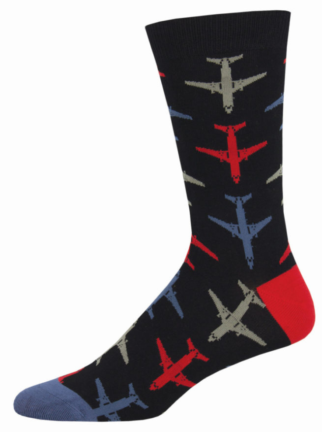Socksmith Mens Socks Bamboo - Airplanes