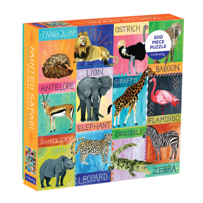 Mudpuppy 500 Pc Puzzle - Painted Safari