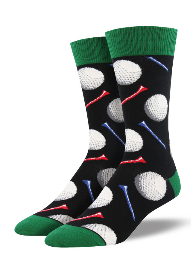 Socksmith Mens Socks - Tee It Up - Black