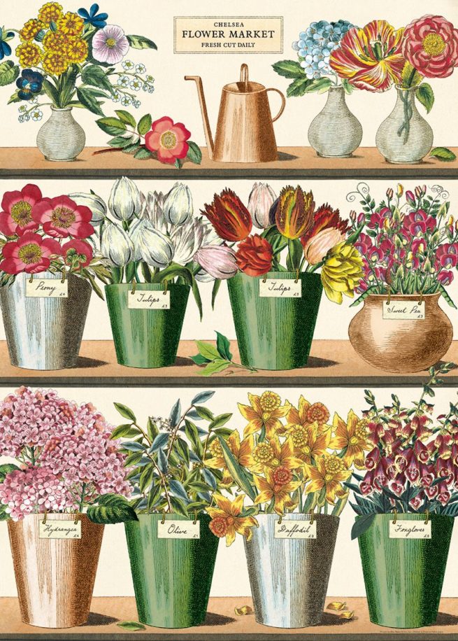 Cavallini Poster/Gift Wrap - Flower Market