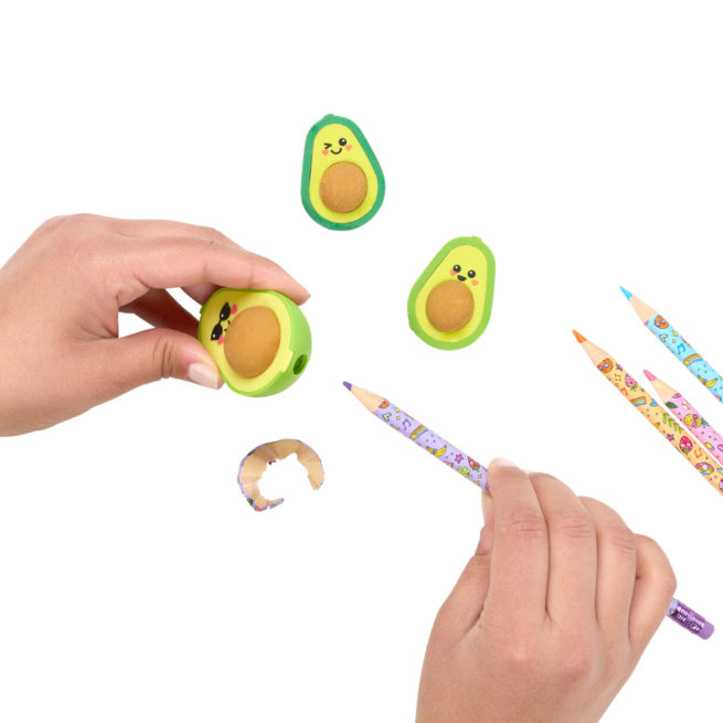 Ooly Eraser & Sharpener - Avocado Love Eraser & Sharpener Set - Image 2