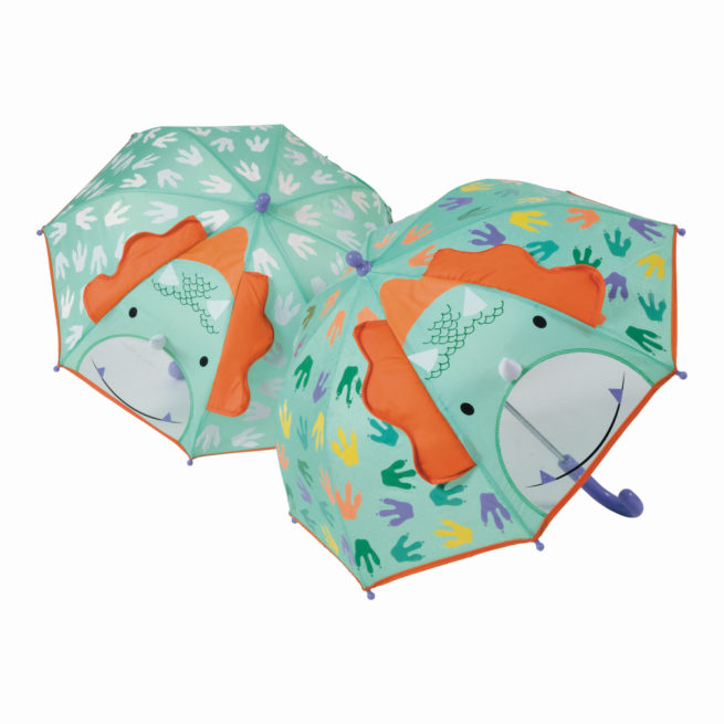 Floss & Rock Colour Changing Umbrella 3D - Dinosaur