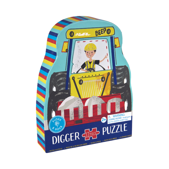 Floss & Rock 12 Pc Shaped Jigsaw Puzzle – Construction