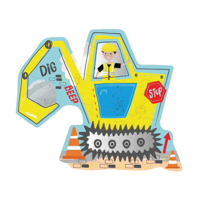 Floss & Rock 12 Pc Shaped Jigsaw Puzzle – Construction - Image 3