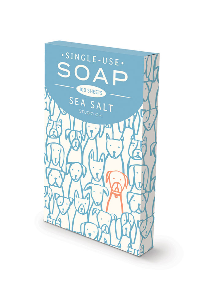 Studio Oh Single Use Soap Sheet - Puppy Pile / Sea Salt