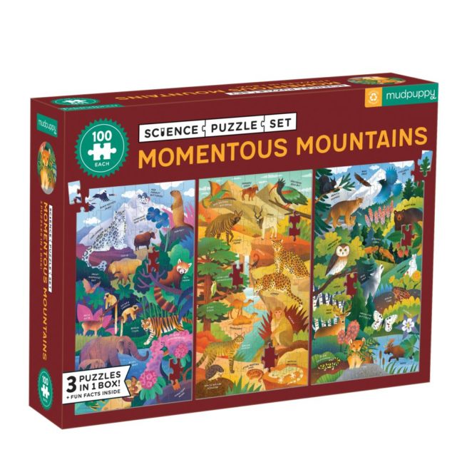 Mudpuppy 100 Pc Puzzle x 3 - Momentous Mountains