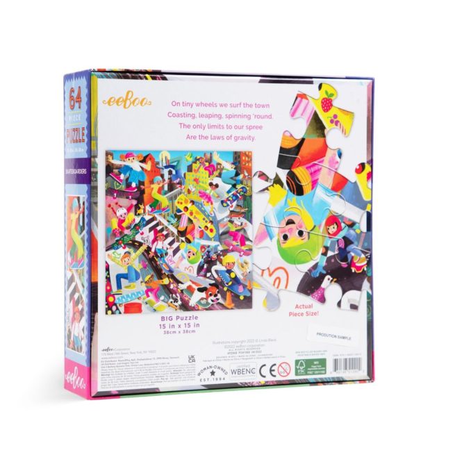 eeBoo 64 Pc Puzzle - Skateboarders - Image 2