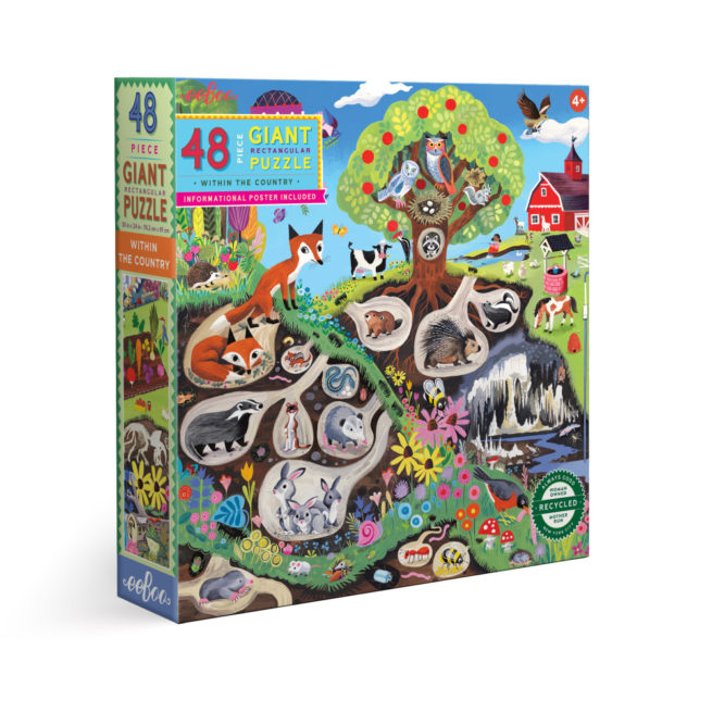eeBoo 48 Pc Puzzle - Within the Country