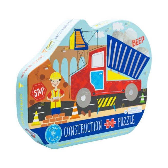 Floss & Rock 40 Pc Shaped Jigsaw Puzzle Construction