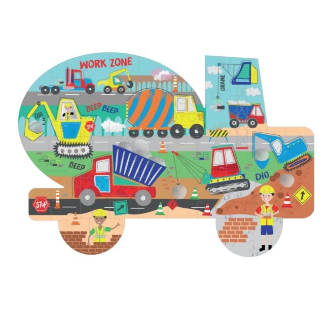 Floss & Rock 40 Pc Shaped Jigsaw Puzzle Construction - Image 2