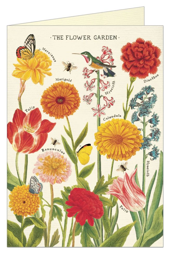 Cavallini Greeting Card - Flower Garden