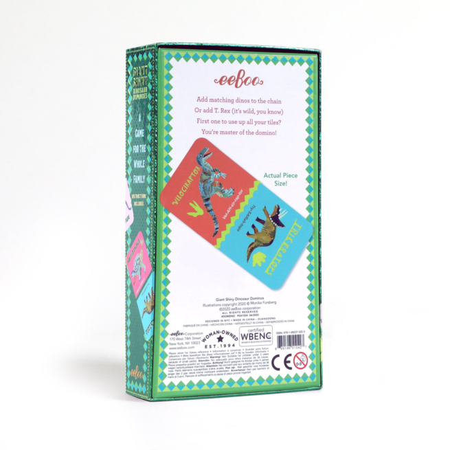 eeBoo Dominoes - Giant Shiny Dinosaur - Image 2