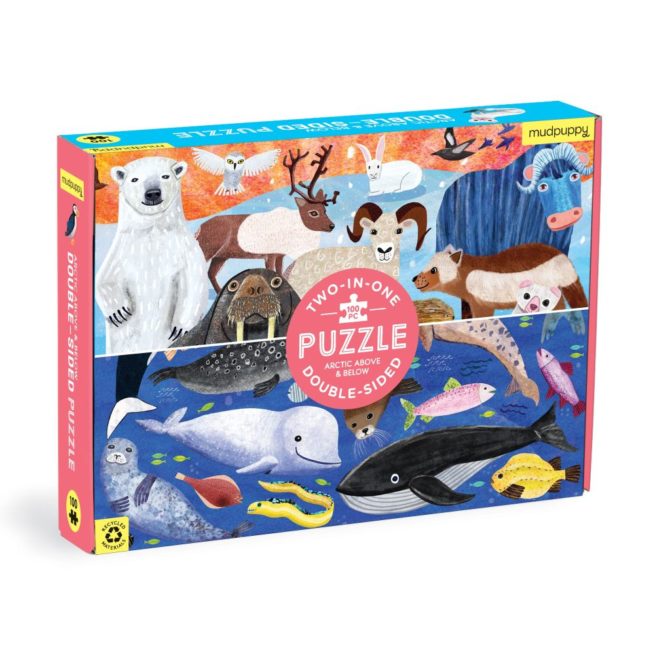 Mudpuppy 100 Pc Double-Sided Puzzle - Arctic Above & Beyond