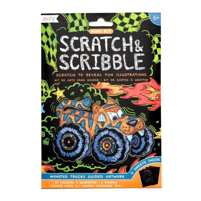 Ooly Scratch & Scribble Mini - Monster Trucks