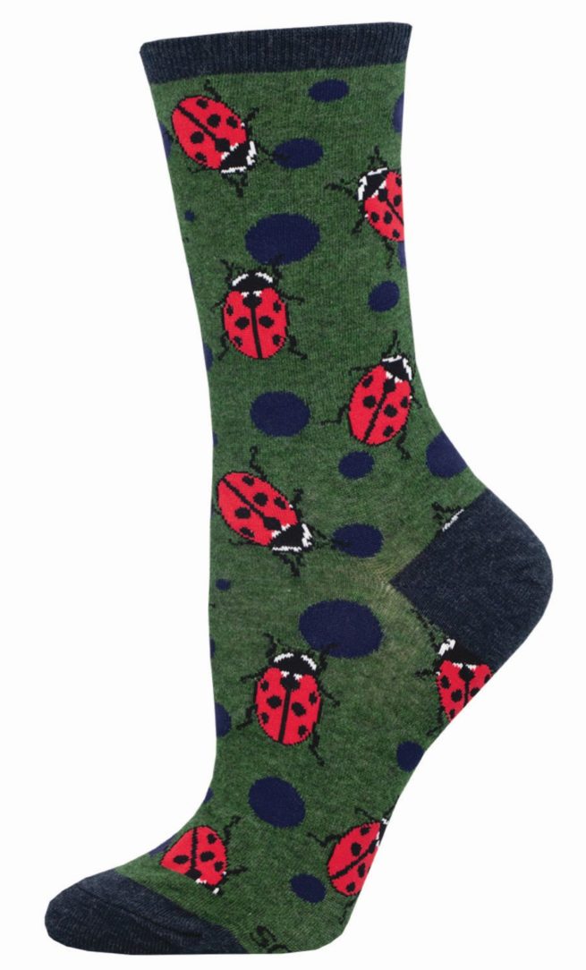 Socksmith Ladies Socks - Ladybugs Green