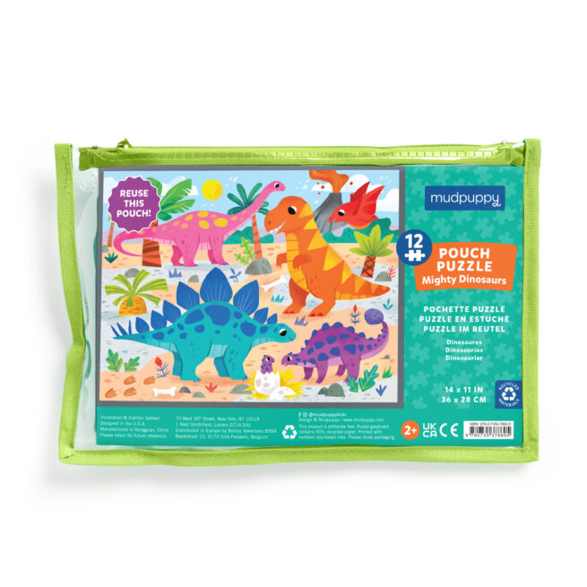 Mudpuppy 12 Pc Puzzle - Mighty Dinosaurs