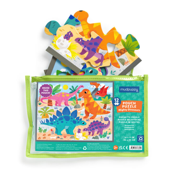Mudpuppy 12 Pc Puzzle - Mighty Dinosaurs - Image 2