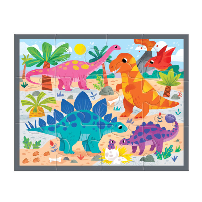 Mudpuppy 12 Pc Puzzle - Mighty Dinosaurs - Image 3