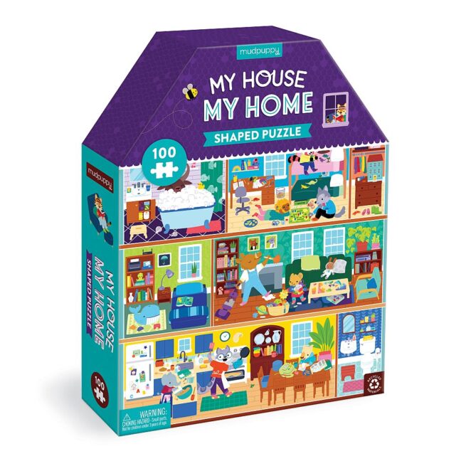 Mudpuppy 100 Pc House Shaped Puzzle - My House