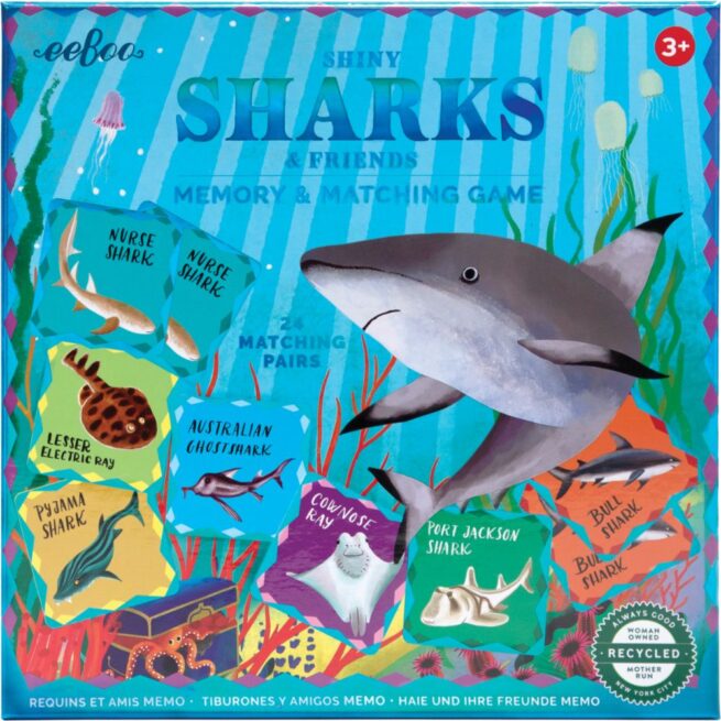 eeBoo Memory Match Game - Shark & Friends