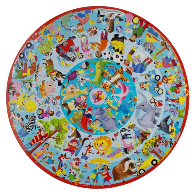 eeBoo 36 Pc Round Puzzle - Good Deeds - Image 3