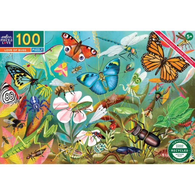 eeBoo 100 Pc Puzzle - Love of Bugs