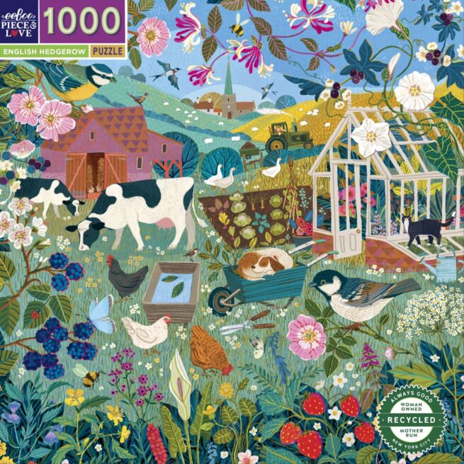 eeBoo 1000 Pc Puzzle - English Hedgerow