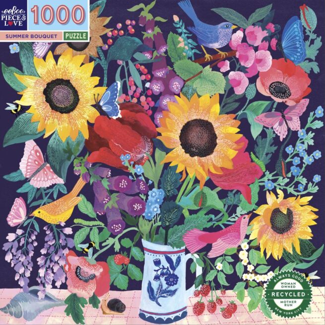 eeBoo 1000 Pc Puzzle - Summer Bouquet
