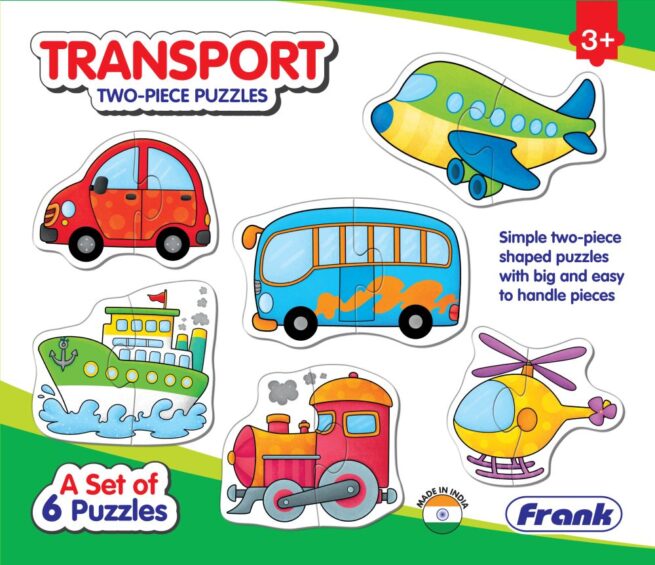 Frank Educational Two-Piece Puzzles - Transport
