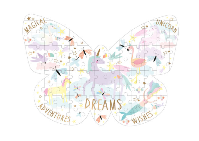 Floss & Rock 80 pc Shaped Jigsaw Puzzle Fantasy - Image 2