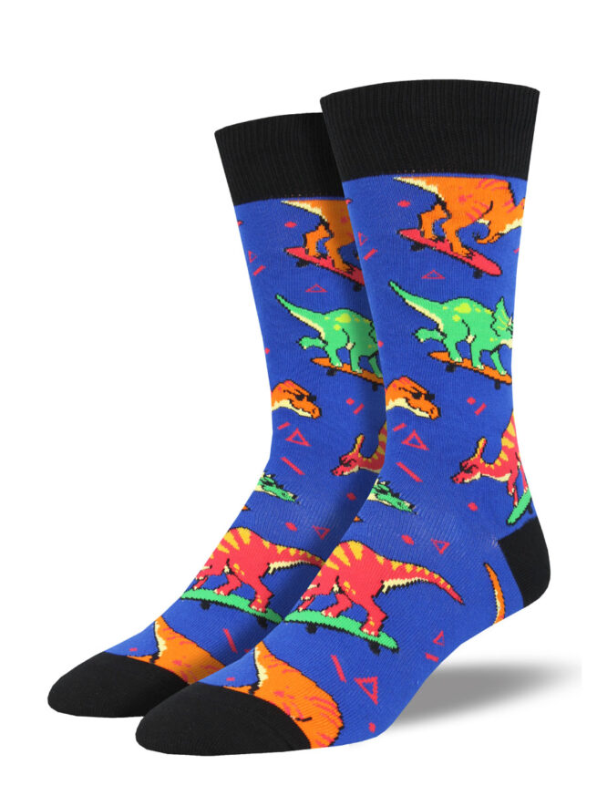 Socksmith Mens Socks - Skate or Dinosaur Blue