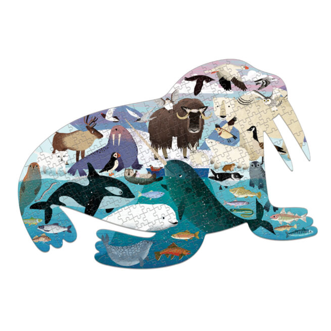 Mudpuppy 300 Pc Shaped Puzzle - Arctic Life - Image 2