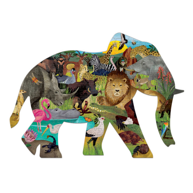 Mudpuppy 300 Pc Shaped Puzzle -African Safari - Image 2