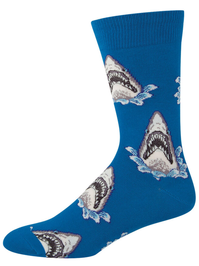 Socksmith Mens Socks - Shark Attack Blue