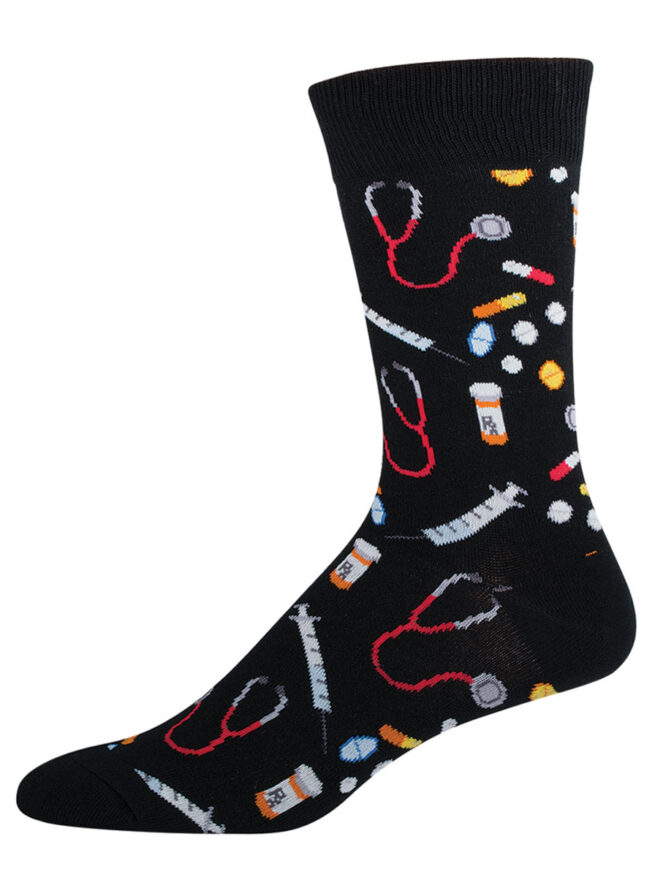 Socksmith Mens Socks - Meds Black