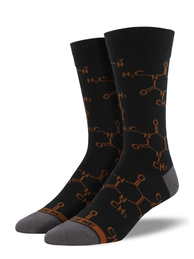 Socksmith Mens Socks - Caffeine Molecule