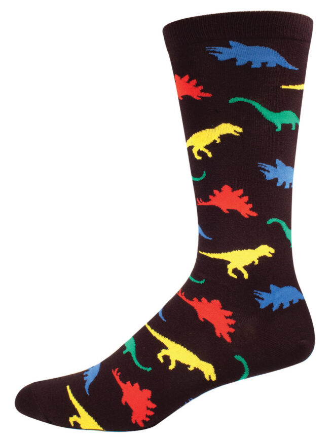 Socksmith Mens Socks - Dinosaur Black