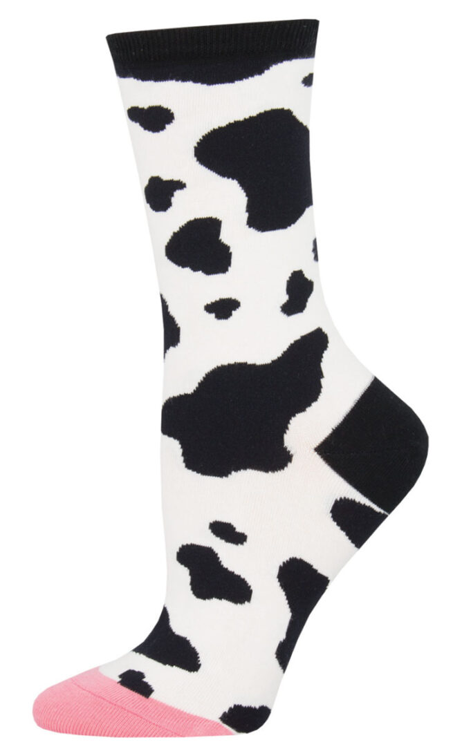 Socksmith Ladies Socks - MOOOO - White