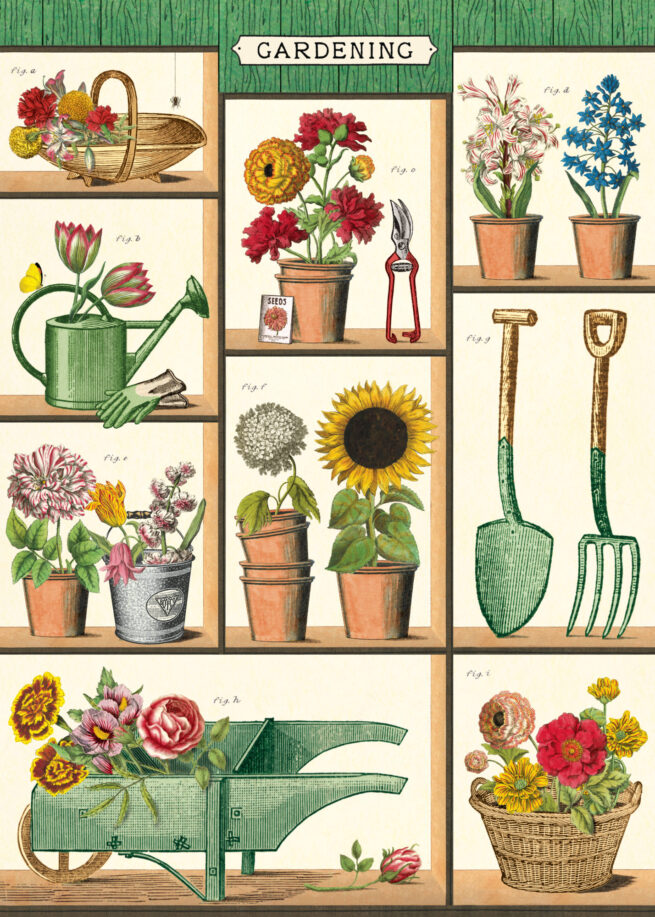 Cavallini Poster/Gift Wrap - Gardening