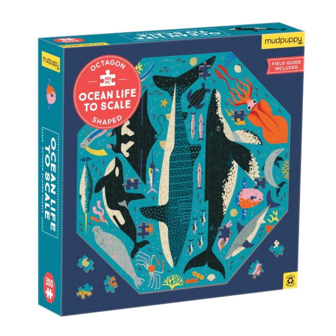 Mudpuppy 300 Pc Octagon Puzzle - Ocean Life