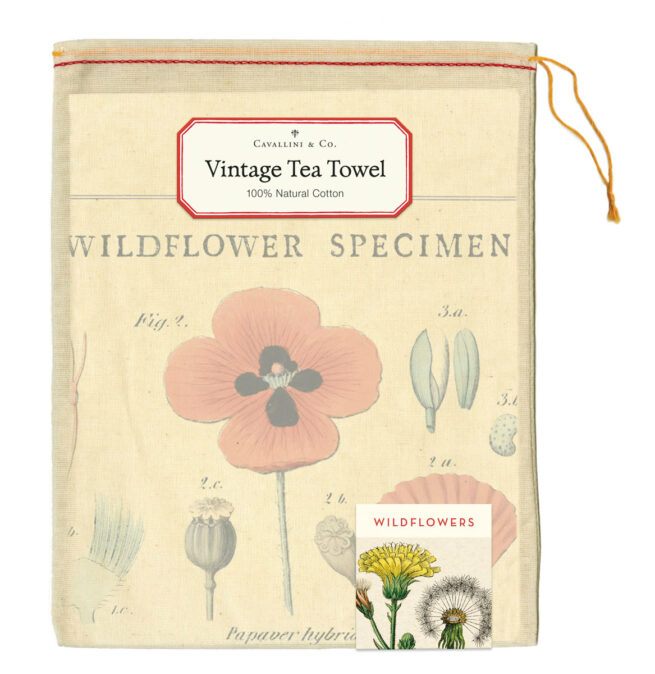 Cavallini Tea Towel - Wildflower - Image 2