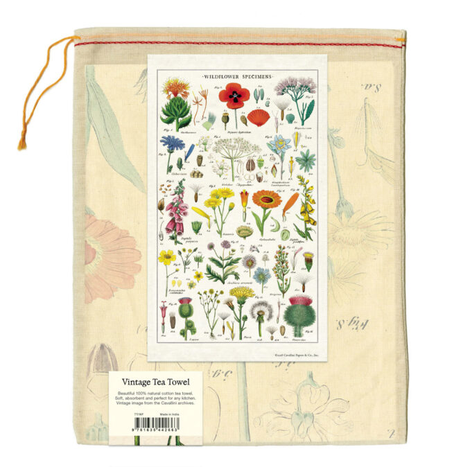 Cavallini Tea Towel - Wildflower - Image 3