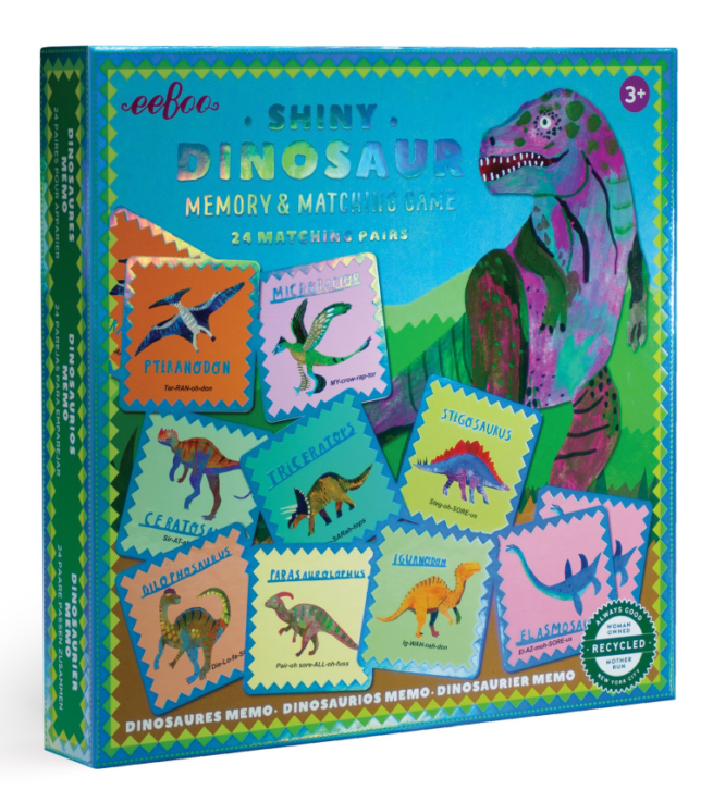 eeBoo Memory Match Game - Shiny Dinosaur