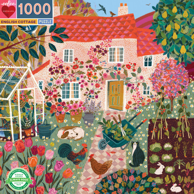 eeBoo 1000 Pc Puzzle - English Cottage - Image 2