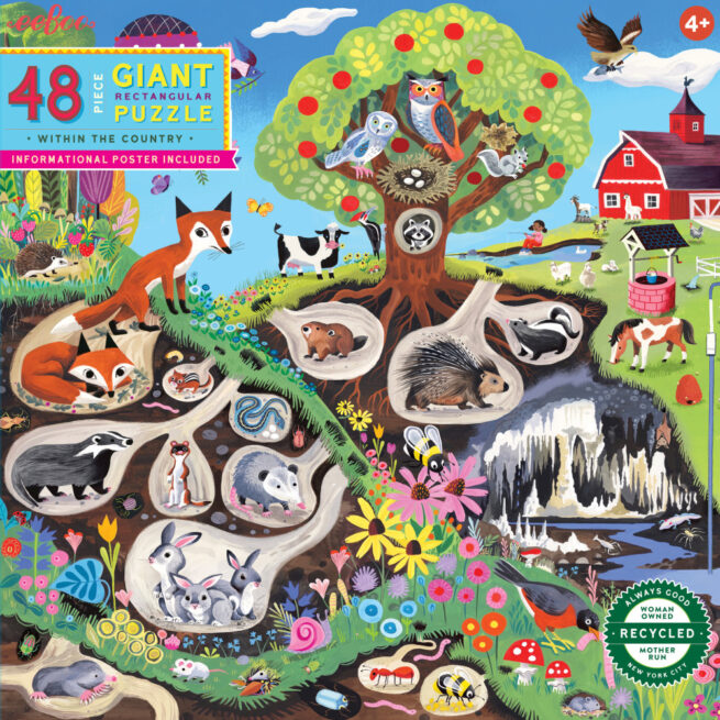 eeBoo 48 Pc Puzzle - Within the Country - Image 2