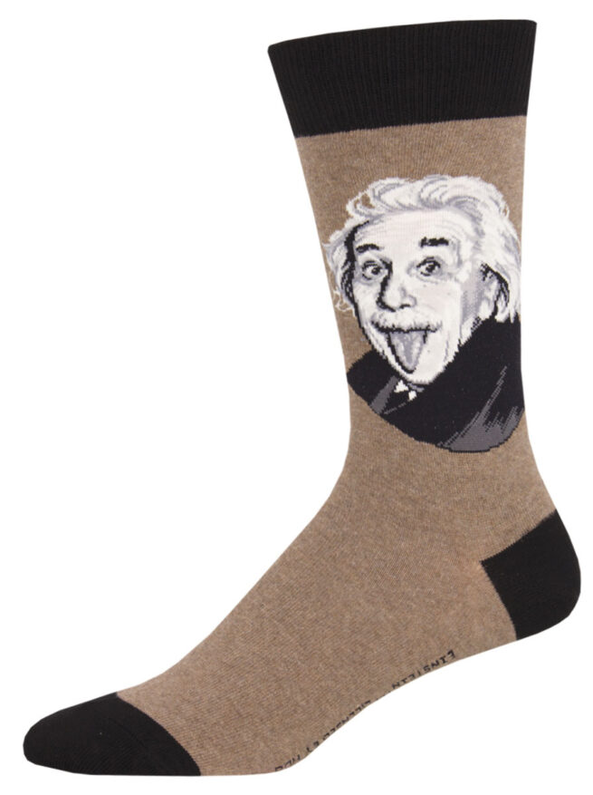 Socksmith Mens Socks - Einstein Portrait Brown