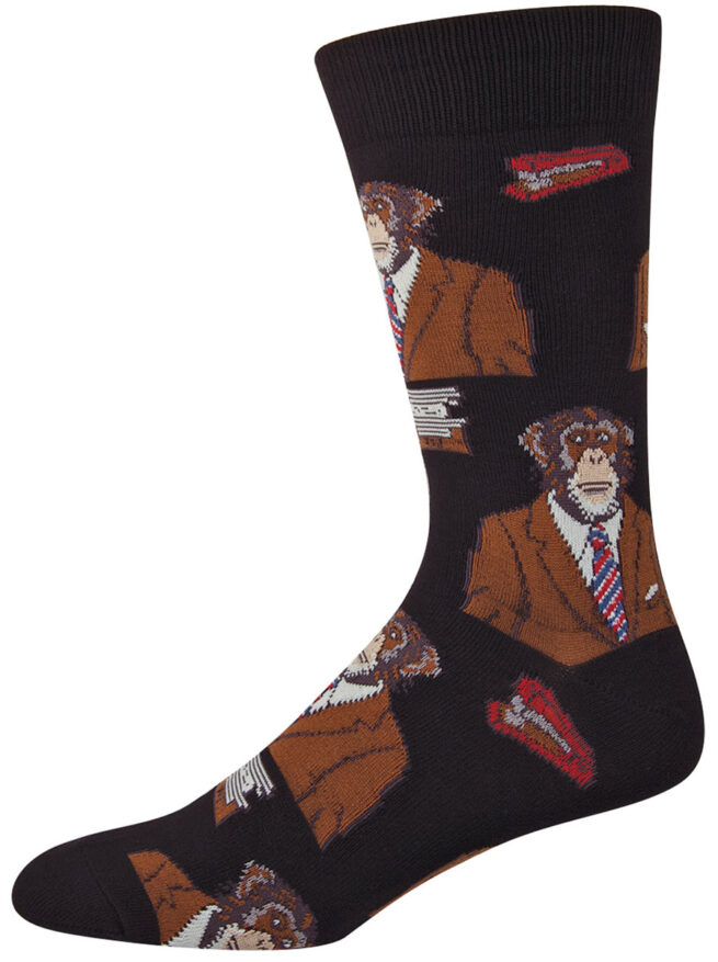 Socksmith Mens Socks - Monkey Business Black