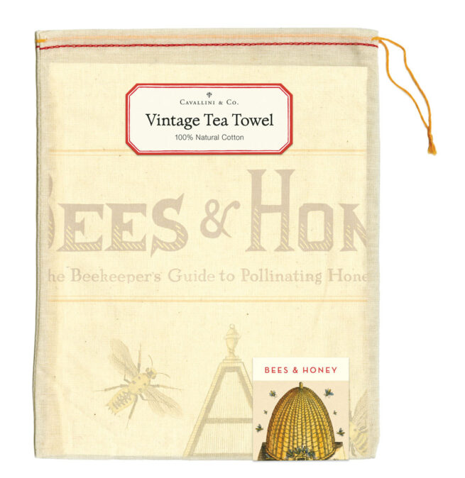 Cavallini Tea Towel - Bees & Honey - Image 2