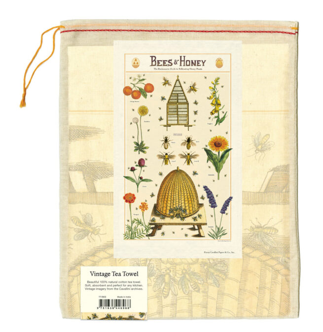 Cavallini Tea Towel - Bees & Honey - Image 3